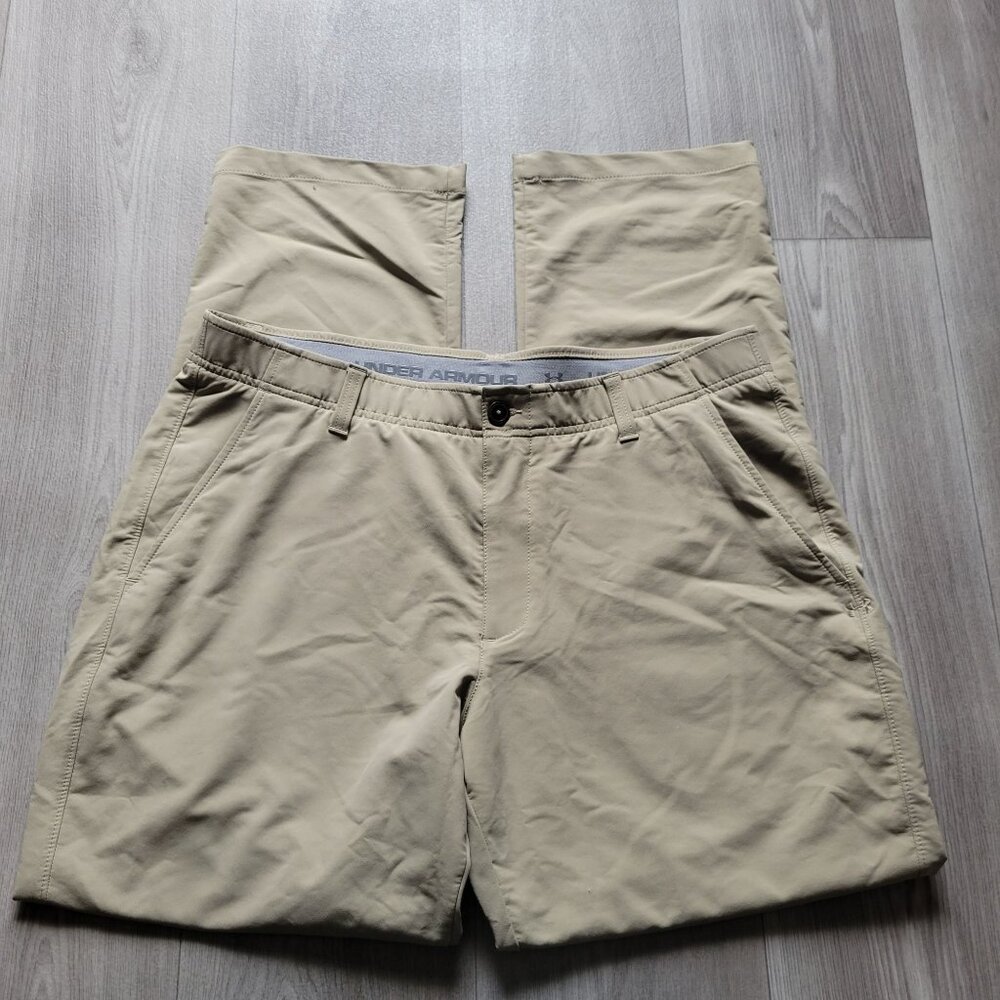 Under Armour Mens Khaki Pants 38/32 Relaxed Fit